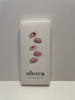 NIB Ohora Pink Tweed Press-On Nail Set